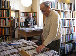 Customer browsing CDs